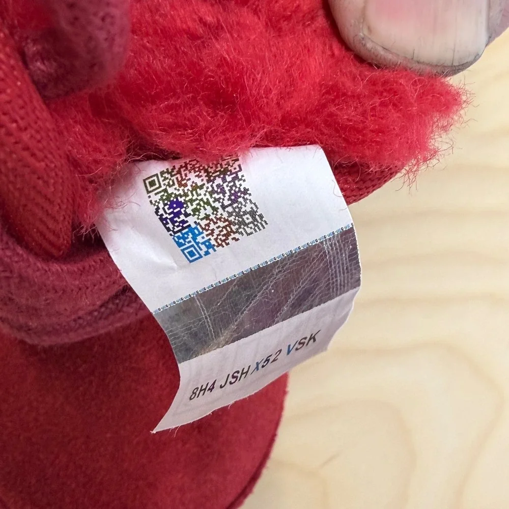 NEW Kids Red‎ Suede UGG Boots with Faux Fur Lining and Lace Up Front